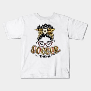 Soccer Mom   Soccer Mom Life Leopard Kids T-Shirt